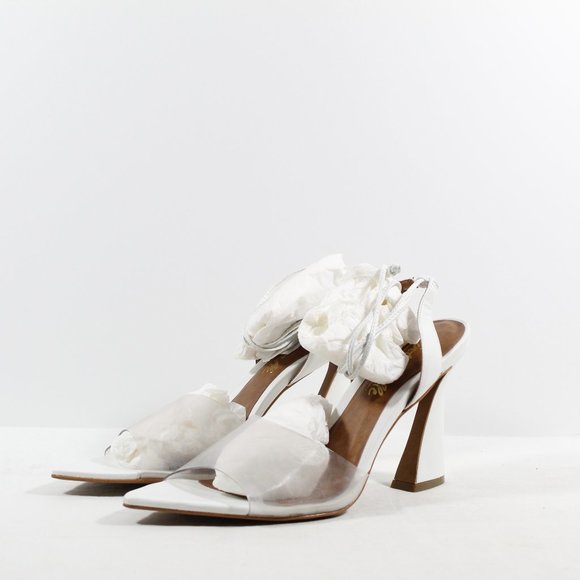 L'Intervalle Women's Iraklia Vinyl Transparent Strap Sandal - White 10US/41EU - Picture 2 of 9
